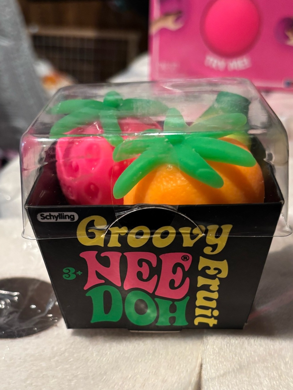 Groovy NeeDoh Fruit Stress Toy Set - Pink & Orange